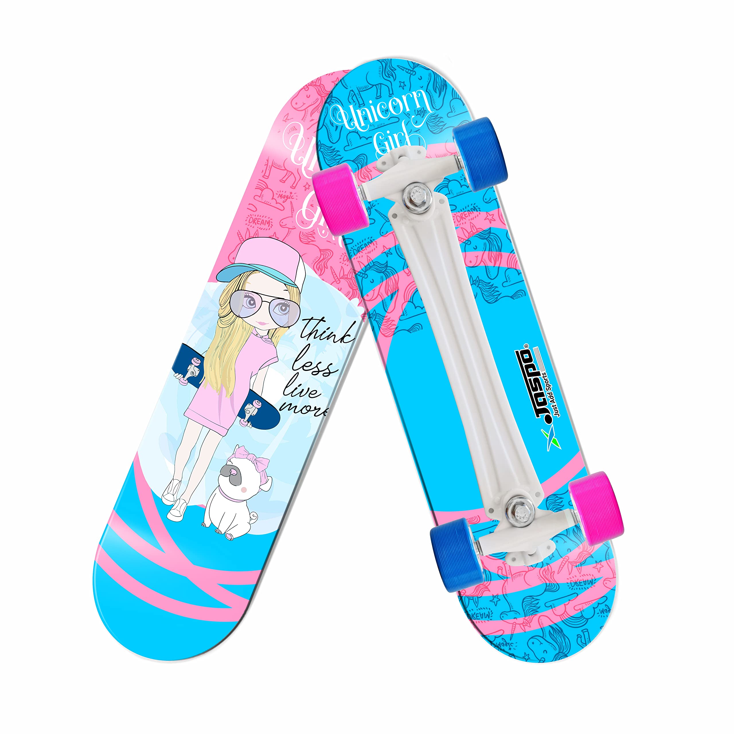 Buy Jaspo Unicorn Girl Fiber Skateboard Combo Casterboard
